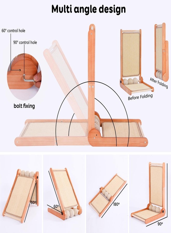 OceanWings Cat Scratcher, 23.6 Inch L Shape Foldable Cat Scratching Post Pads Wall and Couch Mounted, Easy Install Cat Scratching Woodboard Toy for Indoor Cats, Large Size - Image 2